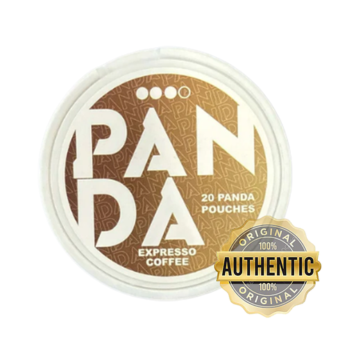 Panda Expresso Coffee packaging with 'Authentic' badge on a white background